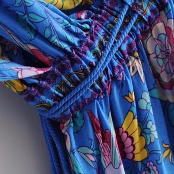 Love Bird Half Moon Gown In Blue - Picture 7 of 8